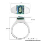 Pfau Triplett Quarz Ring 925 Silber platiniert (Größe 16.00) image number 6