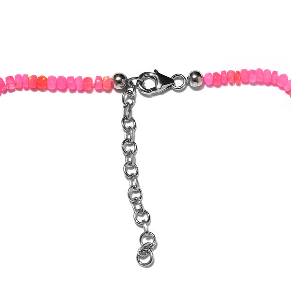 Rosa &auml;thiopische Opal Perlen-Halskette in Silber image number 6