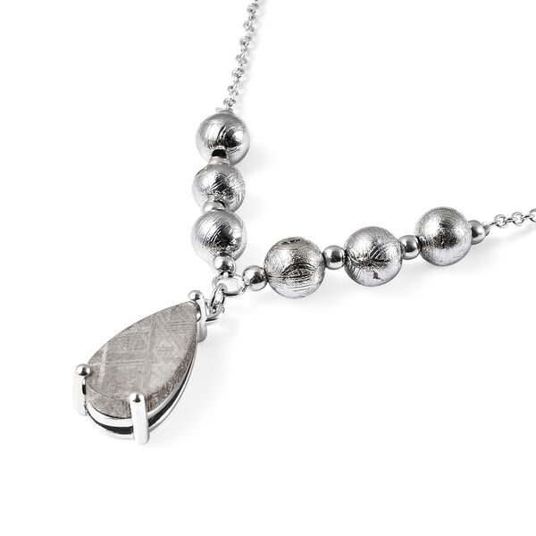 Meteorit Halskette 45 cm 925 Silber rhodiniert ca. 31,80 ct image number 3