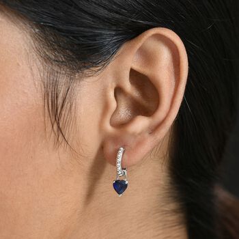 D'Joy Masoala Saphir (Fissure gef&uuml;llt) Ohrringe 925 Silber rhodiniert ca. 2.42 ct