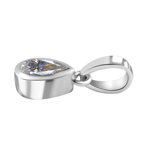 88 Facetten Moissanit-Anh&auml;nger, 925 Silber platiniert ca. 0.87 ct image number 4