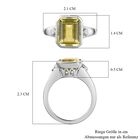 AAA Ouro Verde Quarz und Zirkon Ring, ca. 3,32 ct. image number 6