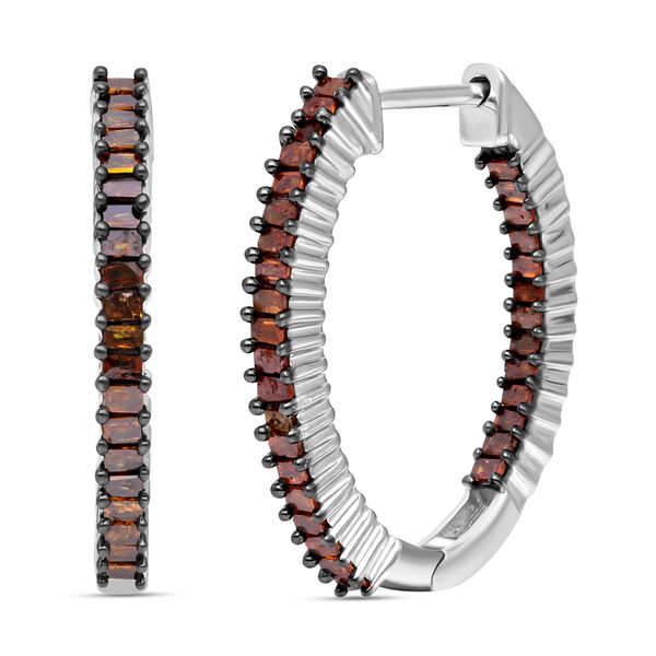 Rote Diamant-Creolen - 0,50 ct. image number 4