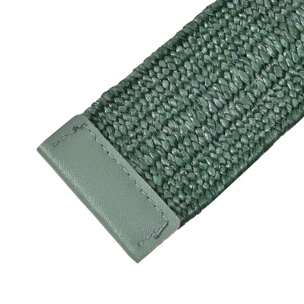 Elastischer G&uuml;rtel mit Holzschnalle, Gr&uuml;n image number 3