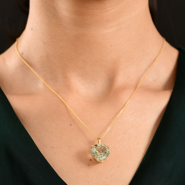 D'Joy AA Prasiolith Anh&auml;nger mit 50cm Kette - 9,60 ct. image number 2