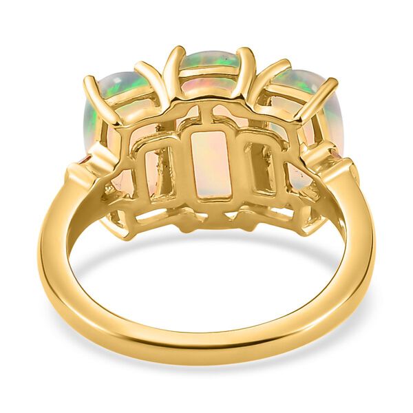 Natürlicher, äthiopischer Welo Opal Ring, 925 Silber Gelbgold Vermeil (Größe 21.00) ca. 3.72 ct image number 6