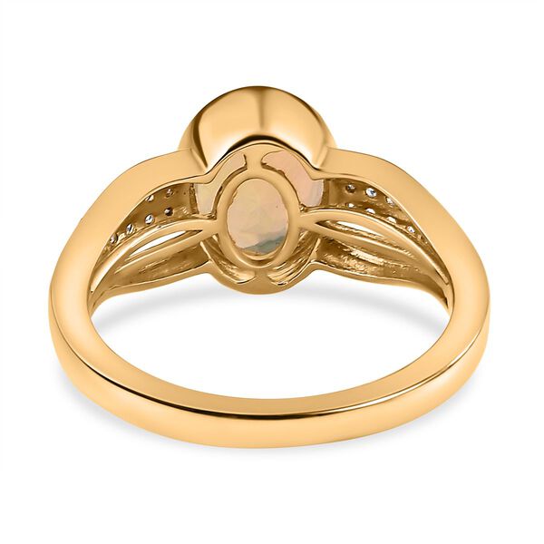 Natürlicher, äthiopischer Welo Opal und Zirkon-Ring - 1,27 ct. image number 6