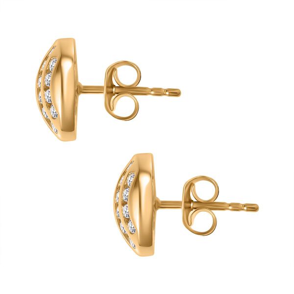 Moissanit Ohrringe, 925 Silber 750 Gelbgold Vermeil - 1,08 ct. image number 4