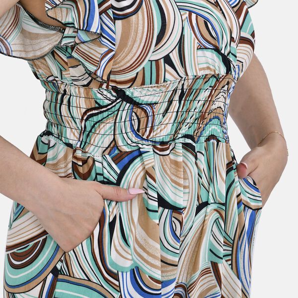 Jumpsuit mit gesmokter Taille und Flatter&auml;rmel, 70's image number 11