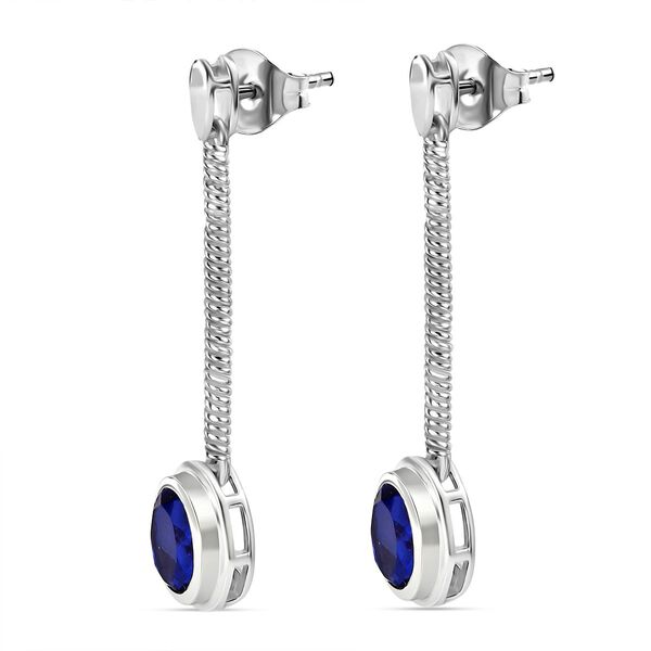 Tansanit-Farbe Quarz Ohrringe- 2,88 ct. image number 4