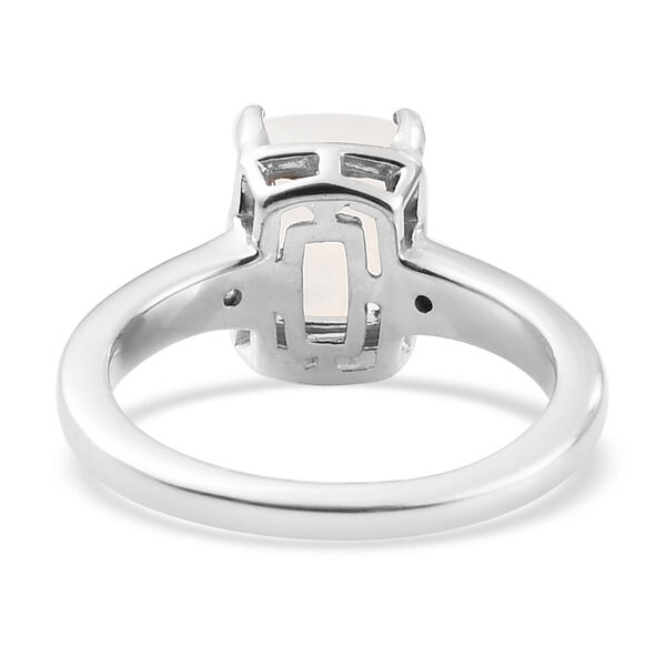 Regenbogen Mondstein und Tansanit Ring 925 Silber platiniert  ca. 2,15 ct image number 6