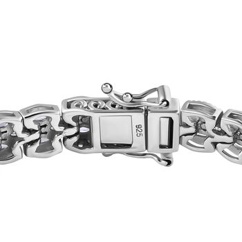 Tansanit Armband, ca. 20 cm, 925 Silber platiniert, ca. 9.03 ct