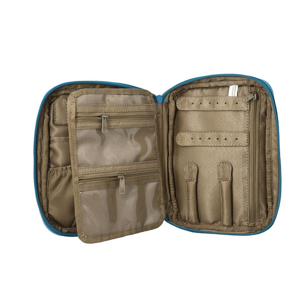 SUKRITI: Handbemalter Schmuckkoffer, Spatz-Muster, Hellblau image number 5