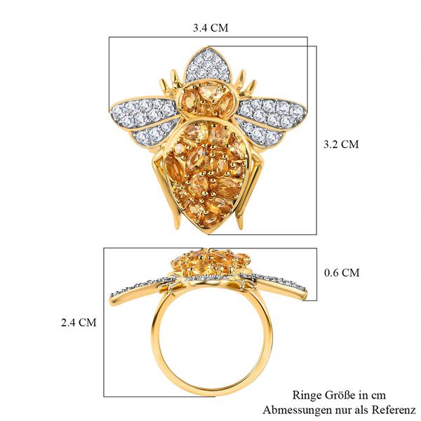 GP Italian Garden Kollektion- AA Citrin und Zirkon-Ring - 3,43 ct. image number 6