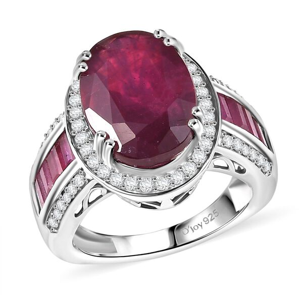 D'Joy AA Afrikanischer Rubin und Moissanit Ring - 11,44 ct. image number 4