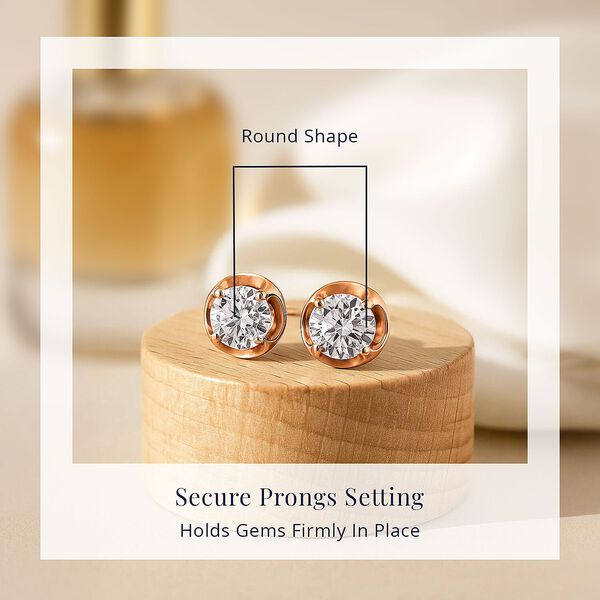 LUXURIANT DIAMOND - Lab Grown Diamant I2 Ohrringe 925 Silber 750 Ros&eacute;gold Vermeil (7-8 Werktage Lieferzeit) ca. 0.20 ct image number 4