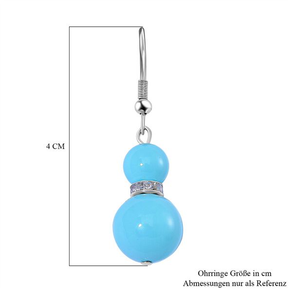 Sleeping Beauty türkisfarbenes Muschelkernperle Schmuckset image number 7