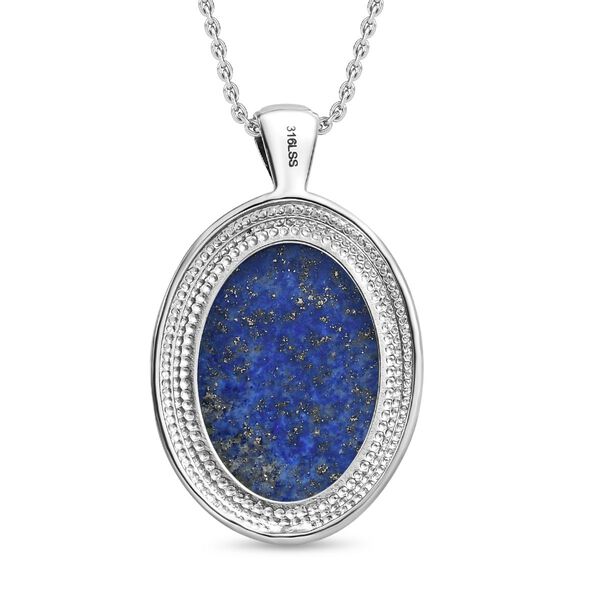 Lapislazuli Schmuckset  Edelstahl ca. 23,56 ct. image number 4
