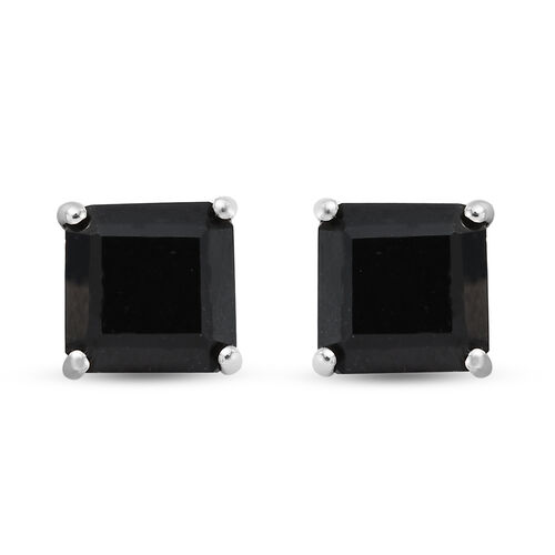 Schwarze Turmalin-Ohrstecker, 925 Silber platiniert ca. 3,75 ct image number 0