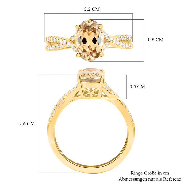 ILIANA AAA Turkizit und Diamant-Ring in 750 Gelbgold - 1,85 ct. image number 5
