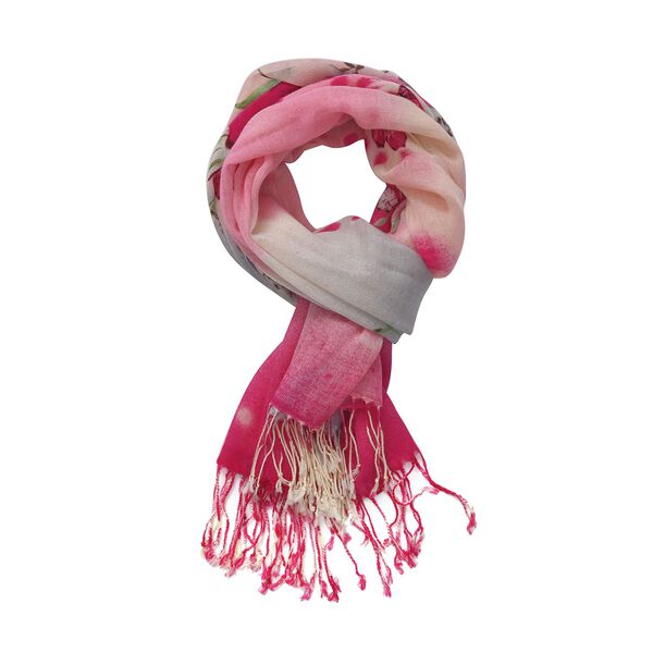 100% Merino Woll-Schal mit Quasten, 70x180cm, Mehrfarbig image number 0