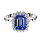 RHAPSODY AAAA Tansanit und Diamant-Ring, VS2 E-F, 950 Platin  ca. 3,04 ct image number 0