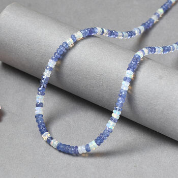D'Joy Tansanit und &auml;thiopische Welo Opal 45cm Halskette - 48 ct.