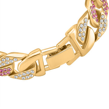 Wei&szlig;er Kristall Armband ca. 19 cm Std Gelb