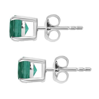 D'Joy Smaragd Triplett Quarz Ohrringe, 925 Silber platiniert - 2 ct.