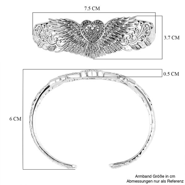 Royal Bali Kollektion- 925 Silber Garuda Armreif, 19cm image number 5