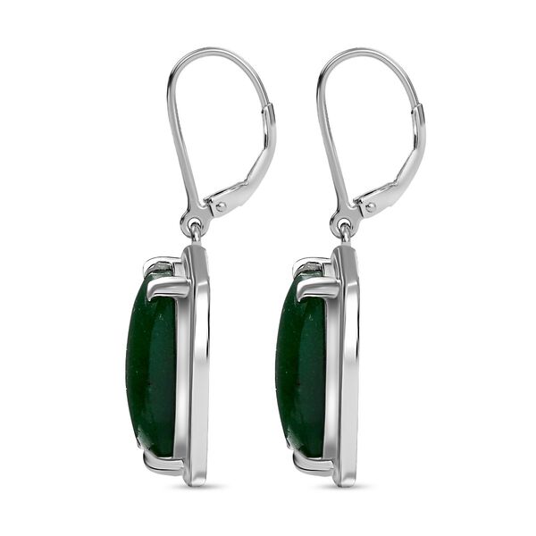 Gr&uuml;ne Aventurin Ohrringe, Edelstahl, ca. 15.98 ct image number 5