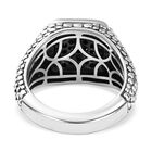 Schwarzer Diamant Ring, 925 Silber Schwarz oxidiert (Größe 21.00) ca. 1.00 ct image number 5