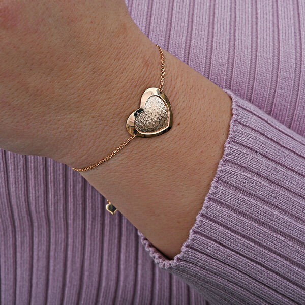 Herz-Bolo Armband, ca. 23 cm, 925 Silber ros&eacute;vergoldet image number 2