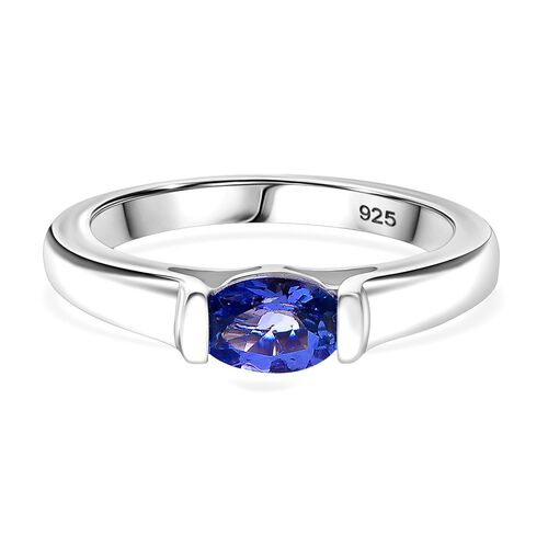 AA Tansanit Ring 925 Silber rhodiniert (Größe 17.00) ca. 0,65 ct image number 0