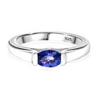 AA Tansanit Ring 925 Silber rhodiniert (Größe 17.00) ca. 0,65 ct