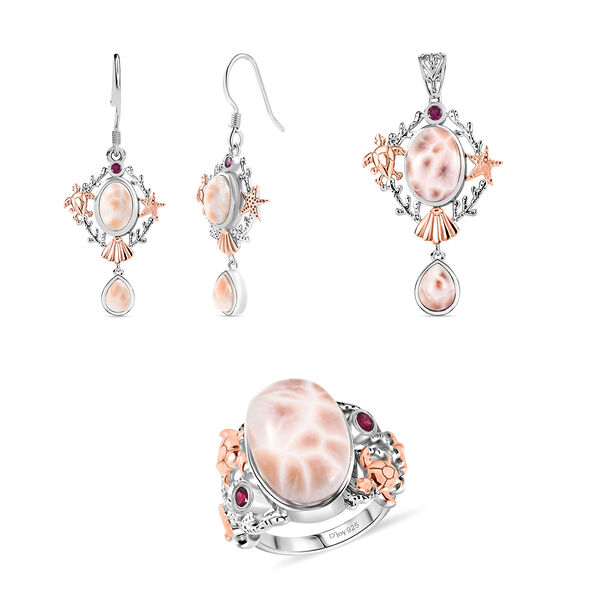 D’Joy AA Natrolith und Rhodolith Granat Schmuckset image number 0