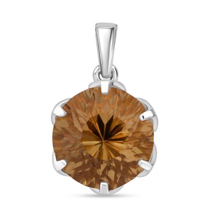 ShopLC Exklusiv: Millennial-Schliff, Citrin Anh&auml;nger 925 Silber rhodiniert ca. 6,30 ct.