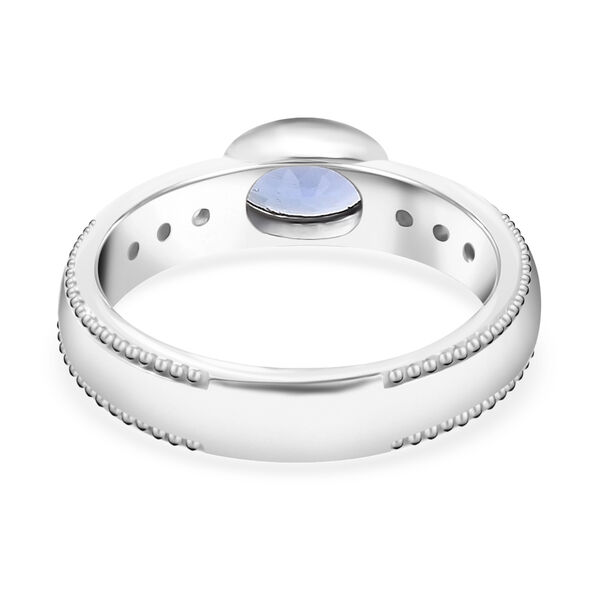 Tansanit und Zirkon Ring 925 Silber Platin-&Uuml;berzug image number 6