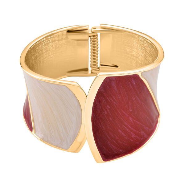 Emaille-Armreif im Colorblock-Design, 17cm, Maroon