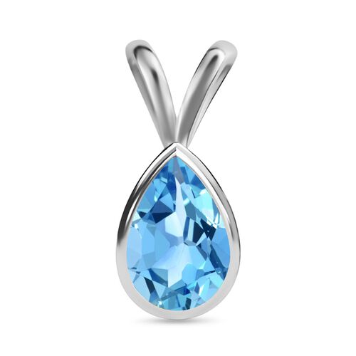 Himmelblauer Topas Anhänger, 925 Silber ca. 1,47 ct image number 0