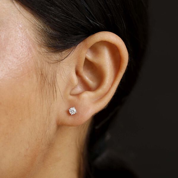 Moissanit Ohrringe, 925 Silber rhodiniert - 0,45 ct. image number 2