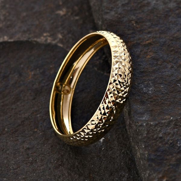 ILIANA Bandring mit Diamantschliff-Muster image number 1