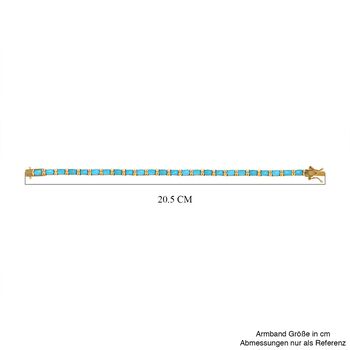 Amerikanisches, nat&uuml;rliches Sleeping Beauty T&uuml;rkis Eternity-Armband, 19cm - 12,50 ct.