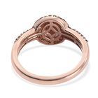 Natürlicher Champagner Diamant Ring 925 Silber Roségold Vermeil image number 5