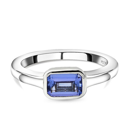 AA Tansanit-Ring, 925 Silber platiniert  ca. 0,79 ct image number 0