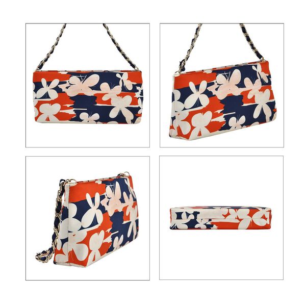 Umhängetasche mit Blumenmuster aus Seide, mehrfarbig image number 3