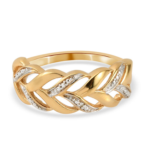 Diamant Ring 925 Silber vergoldet