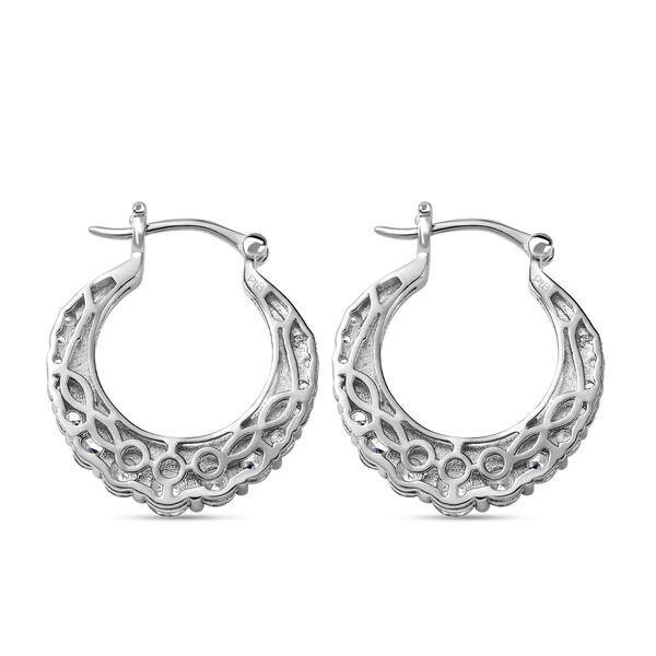 Weiße Zirkonia Ohrringe, Messing, platiniert ca. 4.08 ct image number 5