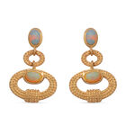 Natürlicher Äthiopischer Opal Ohrringe 925 Silber vergoldet ca. 1,44 ct