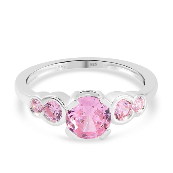 LUSTRO STELLA - Rosa Zirkonia Ring 925 Silber